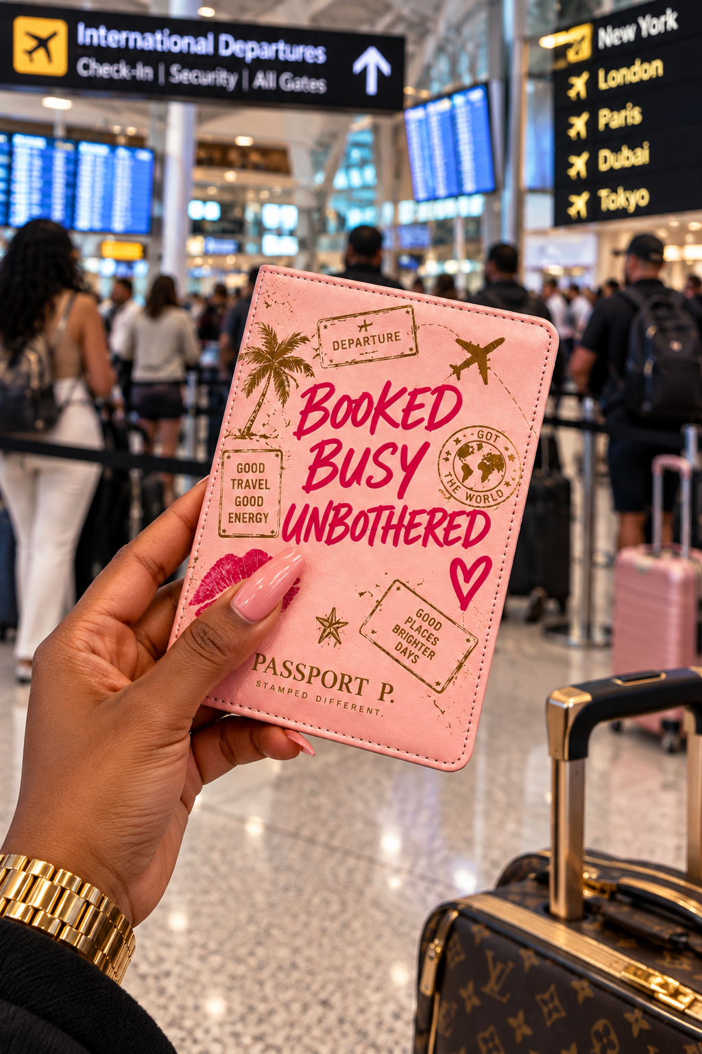 Booked Busy Unbothered Passport Cover