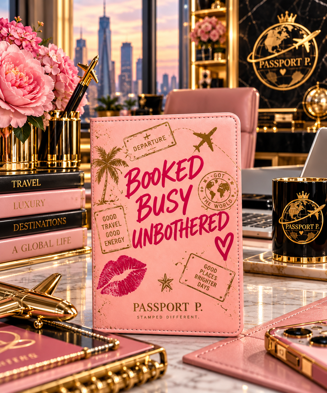 Booked Busy Unbothered Passport Cover
