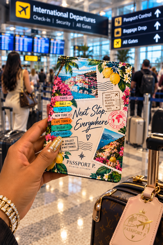 Next Stop Everywhere Travel Passport Cover