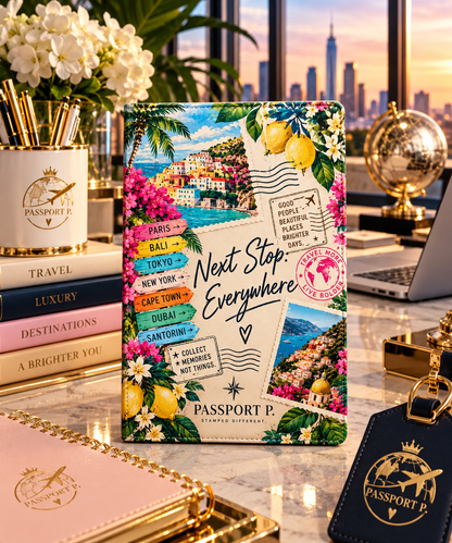 Next Stop Everywhere Travel Passport Cover